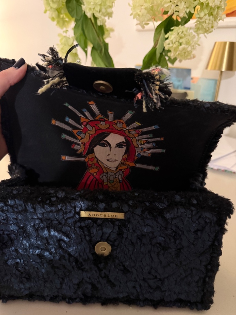 Unique Navy Kooreloo Shoulder Bag / Purse - Picture 3 of 3